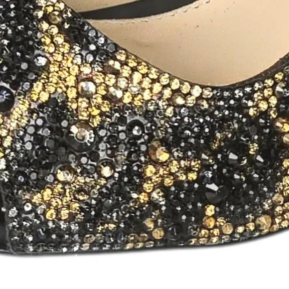 NEW Betsey Johnson Jovi Leopard Rhinestone Design Slingback Heels size - Picture 8 of 13